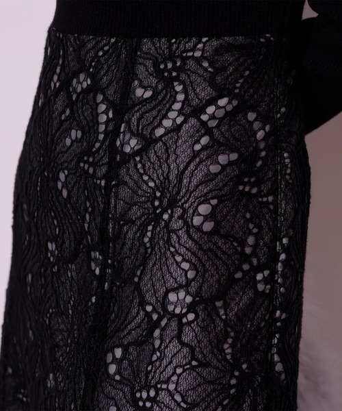 Mystrada(マイストラーダ)の「コードレースドッキングワンピース(ワンピース・レディース・ベージュ系その他/ブラック/ピンクベージュ・36/38)」の20枚目の写真