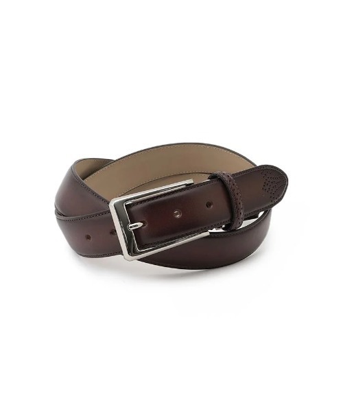 Perfect Suit FActory(パーフェクトスーツファクトリー)の「カーブメダリオンベルト【本革】 ブラック/ブラウン/ダークブラウン/ベージュ(ブラック)(ベルト・メンズ・ブラック/ブラウン/ダークブラウン/ベージュ・FREE)」の3枚目の写真