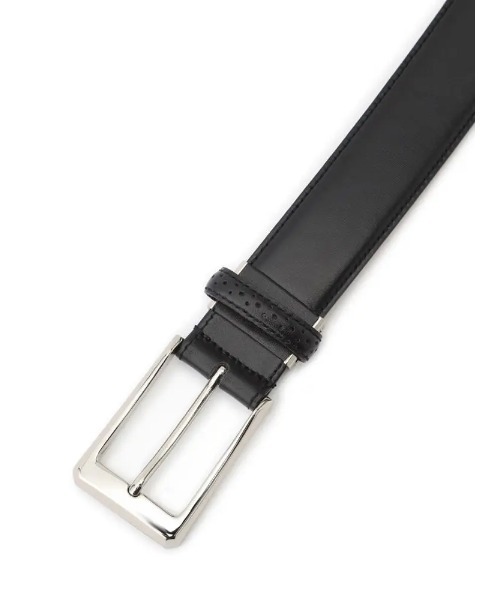 Perfect Suit FActory(パーフェクトスーツファクトリー)の「カーブメダリオンベルト【本革】 ブラック/ブラウン/ダークブラウン/ベージュ(ブラック)(ベルト・メンズ・ブラック/ブラウン/ダークブラウン/ベージュ・FREE)」の5枚目の写真