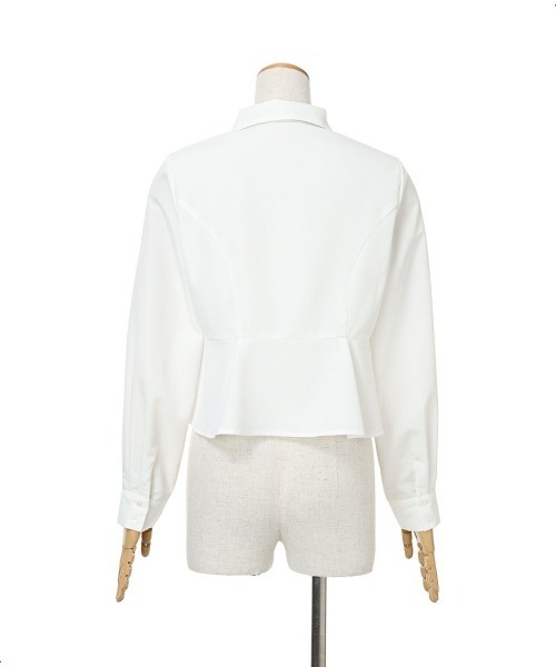 an another angelus（アンアナザーアンジェラス）の「【セットアップ対応】チェックネクタイ付きペプラムシャツ/fint フィント（シャツ/ブラウス・レディース・アイボリー/オフホワイト・FREE）」の16枚目の写真