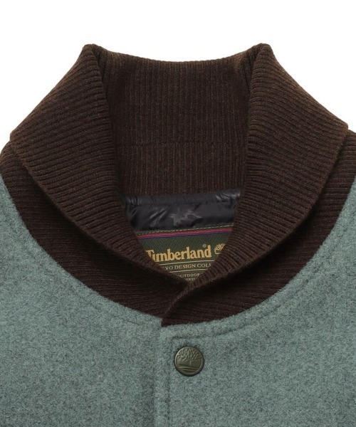 Timberland（ティンバーランド）の「Timberland [TOKYO DESIGN COLLECTIVE] Varsity Jacket（ティンバーランド [トウキョウ デザイン コレクティブ] バーシティ ジャケット）（スタジャン・メンズ・グリーン系・MEDIUM/LARGE/X-LARGE/SMALL）」の5枚目の写真