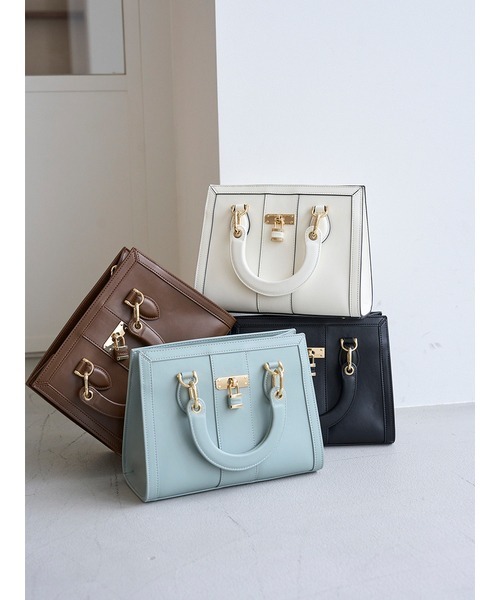 （ちゃーちゃん）SNIDEL パッドロックバッグ ホワイト（新品未使用） パッドロックバッグ(ハンドバッグ)｜バッグ｜SNIDEL(スナイデル)の通販