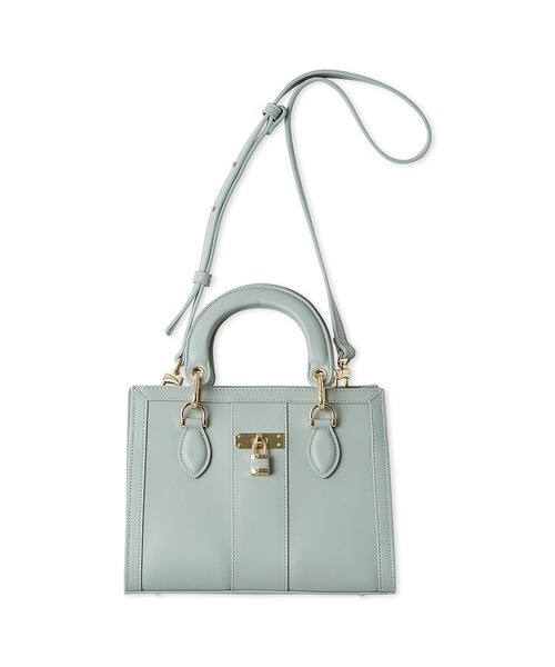 SNIDEL（スナイデル）の「スクエアパッドロックバッグ（ハンドバッグ・レディース・ライトブルー/ブラック/アイボリー/ブラウン・F）」の18枚目の写真