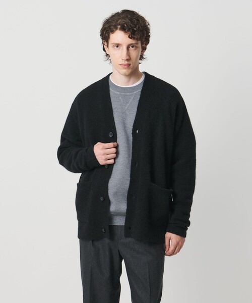 UNITED ARROWS（ユナイテッドアローズ）の「ヤク ヘアリー カーディガン（カーディガン/ボレロ・メンズ・ブラック/ライトブルー/モカ・S/XL/M/L）」の2枚目の写真