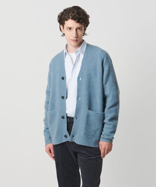 UNITED ARROWS（ユナイテッドアローズ）の「ヤク ヘアリー カーディガン（カーディガン/ボレロ・メンズ・ブラック/ライトブルー/モカ・S/XL/M/L）」の8枚目の写真