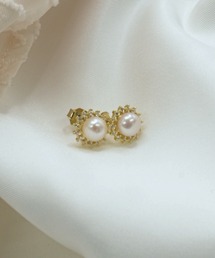 淡水パールキュービックピアス