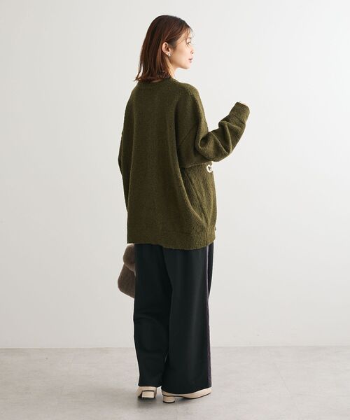 Green　Parks（グリーンパークス）の「ブークレロゴニットチュニック（チュニック・レディース・レッド/ベージュ/チャコールグレー/カーキ・FREE）」の8枚目の写真