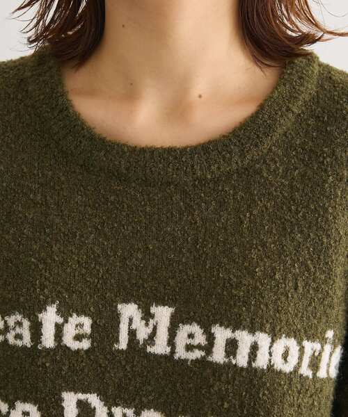 Green　Parks（グリーンパークス）の「ブークレロゴニットチュニック（チュニック・レディース・レッド/ベージュ/チャコールグレー/カーキ・FREE）」の12枚目の写真