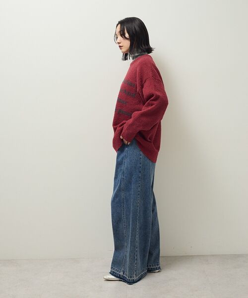 Green　Parks（グリーンパークス）の「ブークレロゴニットチュニック（チュニック・レディース・レッド/ベージュ/チャコールグレー/カーキ・FREE）」の17枚目の写真