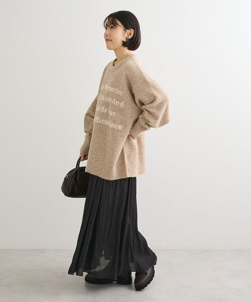 Green　Parks（グリーンパークス）の「ブークレロゴニットチュニック（チュニック・レディース・レッド/ベージュ/チャコールグレー/カーキ・FREE）」の22枚目の写真