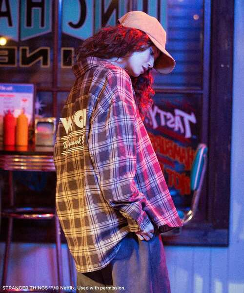 グリーンパークス（Green Parks）/■STRANGER THINGS×MINNETONKA チェックシャツ セール】□STRANGER THINGS×MINNETONKA チェックシャツ（シャツ