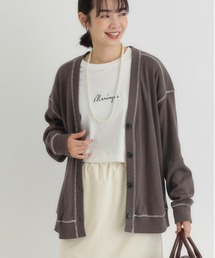 Right-on | 【HONEYSUCKLE ROSE】【限定展開】カットカーディガン(体型カバー / 気軽に着られる / 洗濯〇)(カーディガン/ボレロ)