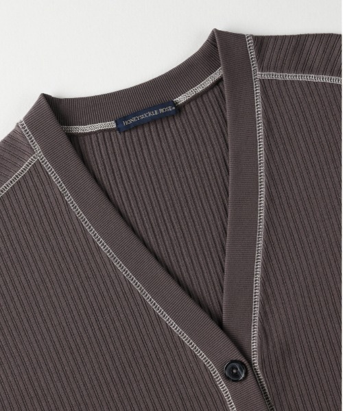 Right-on（ライトオン）の「【HONEYSUCKLE ROSE】【限定展開】カットカーディガン(体型カバー / 気軽に着られる / 洗濯〇)（カーディガン/ボレロ・レディース・ダークグレー/ブラック/キナリ・M/L）」の15枚目の写真