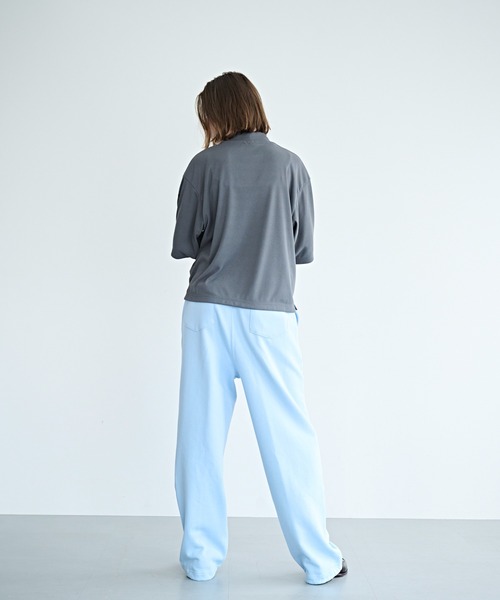 kha:ki（カーキ）の「「KHA:KI / カーキ」ソフトモックネック トップ（Tシャツ/カットソー・レディース・グレー/チャコールグレー/ライトイエロー/ホワイト・1）」の9枚目の写真