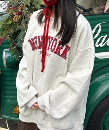 LAC-VERT | チェックカレッジロゴプルオーバー(スウェット)