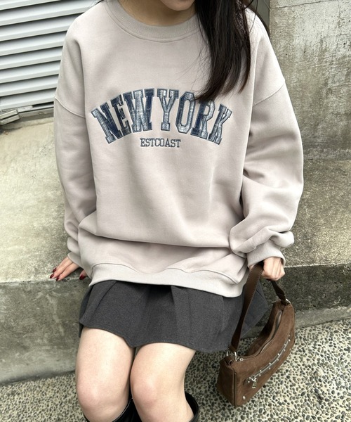 LAC-VERT（ラック・ヴェール）の「チェックカレッジロゴプルオーバー