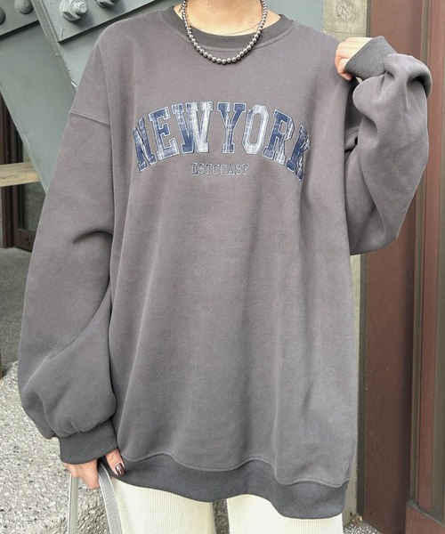 LAC-VERT（ラック・ヴェール）の「チェックカレッジロゴプルオーバー