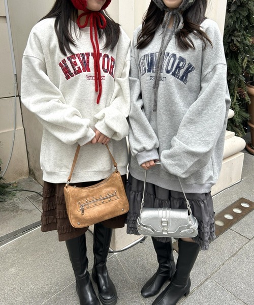 LAC-VERT（ラック・ヴェール）の「チェックカレッジロゴプルオーバー