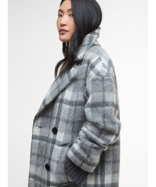 Barbour(バブアー)の「Beattie チェック ウール コート(レディース)(ピーコート・レディース・グレー・8/10)」の9枚目の写真