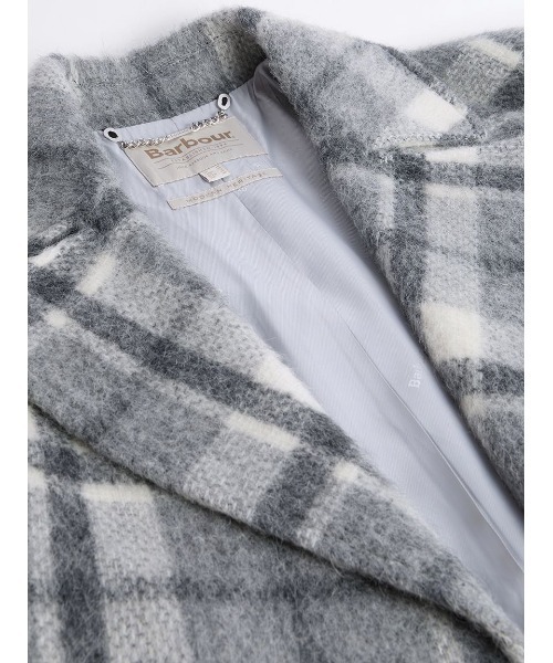 Barbour(バブアー)の「Beattie チェック ウール コート(レディース)(ピーコート・レディース・グレー・8/10)」の2枚目の写真