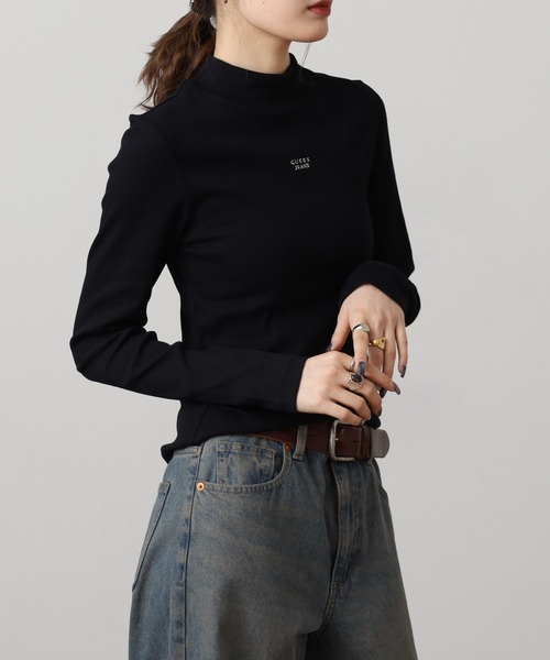 GUESS JEANS（ゲスジーンズ）の「GUESS JEANS タートルネック セーター（ニット/セーター・レディース・オフホワイト/ブラック・S/M/L/XS）」の19枚目の写真