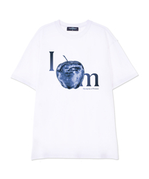 アップル スーピマコットン ラウンドネック 半袖Tシャツ_ホワイト