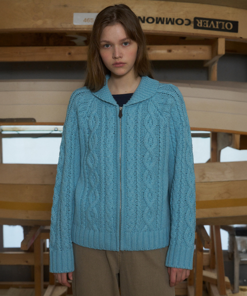 ANDNEEDS(アンドニーズ)の「Steve cowichan cardigan (light blue)(カーディガン/ボレロ・レディース・その他・FREE)」の1枚目の写真