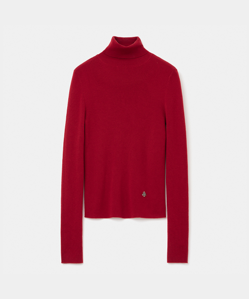 UNIFORM BRIDGE(ユニフォームブリッジ)の「high gauge turtle neck knit(womens) red(ニット/セーター・メンズ・その他・SMALL/MEDIUM)」の1枚目の写真