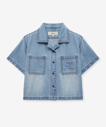 YALE（イェール）の「ウーマンズクロップデニムシャツ_ライトブルー（シャツ/ブラウス）」