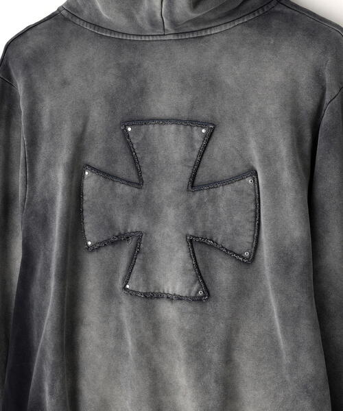 DANKE SCHON(ダンケシェーン)の「DankeSchon/ダンケシェーン/SPRAY PIGMENT SWEAT ZIP HOODIE(パーカー・メンズ・ブラック・M/L)」の7枚目の写真