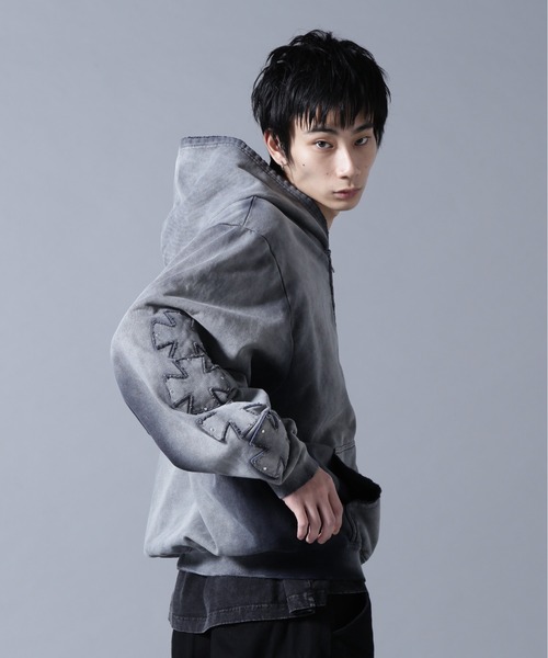 DANKE SCHON（ダンケシェーン）の「DankeSchon/ダンケシェーン/SPRAY PIGMENT SWEAT ZIP HOODIE（パーカー・メンズ・ブラック・M/L）」の10枚目の写真