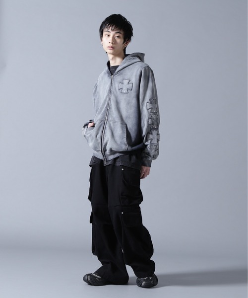 DANKE SCHON（ダンケシェーン）の「DankeSchon/ダンケシェーン/SPRAY PIGMENT SWEAT ZIP HOODIE（パーカー・メンズ・ブラック・M/L）」の11枚目の写真