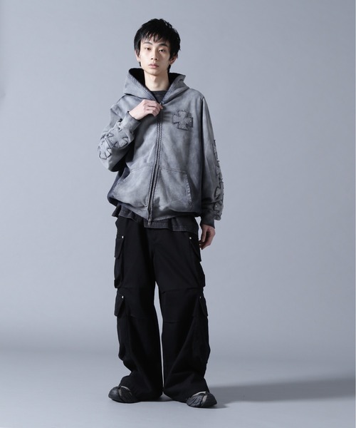 エルエイチピー（LHP）/DankeSchon／ダンケシェーン／SPRAY PIGMENT SWEAT ZIP HOODIE DankeSchon/ダンケシェーン/SPRAY PIGMENT SWEAT ZIP HOODIE（パーカー