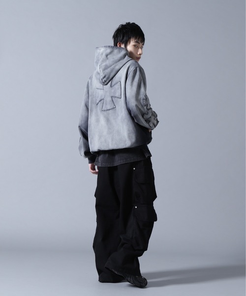 DANKE SCHON（ダンケシェーン）の「DankeSchon/ダンケシェーン/SPRAY PIGMENT SWEAT ZIP HOODIE（パーカー・メンズ・ブラック・M/L）」の21枚目の写真