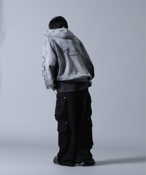 DankeSchon/ダンケシェーン/SPRAY PIGMENT SWEAT ZIP HOODIE（パーカー