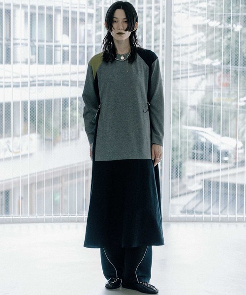 MARECHAL TERRE（マルシャルテル）の「ドッキングワンピース（ワンピース・レディース・ブラック/ネイビー/グレー/アイボリー・MEDIUM）」の4枚目の写真