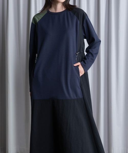 MARECHAL TERRE（マルシャルテル）の「ドッキングワンピース（ワンピース・レディース・ブラック/ネイビー/グレー/アイボリー・MEDIUM）」の8枚目の写真