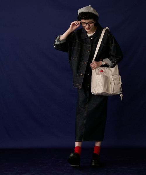 BONLECILL Marche（ボンルシールマルシェ）の「【BONLECILL Marche】マルチポケットユーティリティショルダーバッグ（ショルダーバッグ・レディース・グレー/アイボリー/ブラック・FREE）」の10枚目の写真