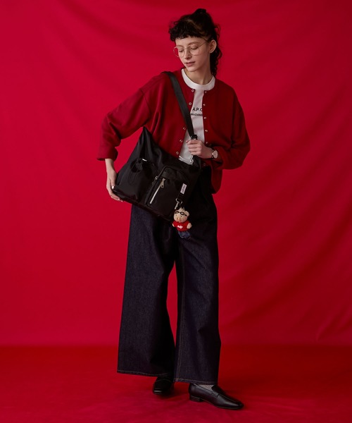 BONLECILL Marche（ボンルシールマルシェ）の「【BONLECILL Marche】マルチポケットユーティリティショルダーバッグ（ショルダーバッグ・レディース・グレー/アイボリー/ブラック・FREE）」の15枚目の写真