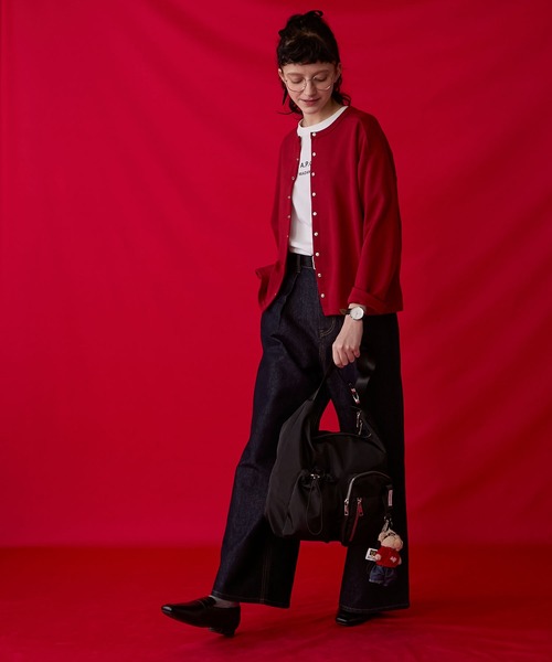 BONLECILL Marche（ボンルシールマルシェ）の「【BONLECILL Marche】マルチポケットユーティリティショルダーバッグ（ショルダーバッグ・レディース・グレー/アイボリー/ブラック・FREE）」の16枚目の写真