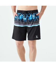 BASIC ELLE（ベーシックエル）の「メンズ ビーチ ボードショーツ ビーチショートパンツ BEM-S943K（ラッシュガード）」