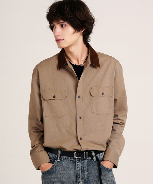 LXT（エルエックスティー）の「コットンコントラストカラー ポケットシャツ [ミリタリーベージュ]（シャツ/ブラウス・メンズ・その他・MEDIUM/LARGE/X-LARGE/XX-LARGE）」の13枚目の写真