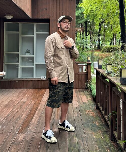 LXT（エルエックスティー）の「コットンコントラストカラー ポケットシャツ [ミリタリーベージュ]（シャツ/ブラウス・メンズ・その他・MEDIUM/LARGE/X-LARGE/XX-LARGE）」の4枚目の写真
