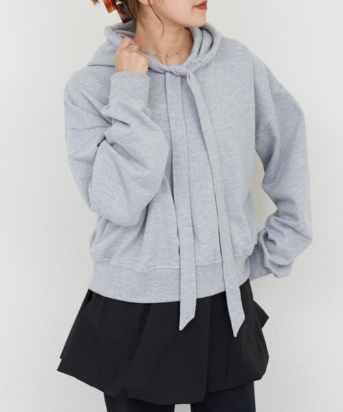 SHENERY（シーナリー）の「ボウタイフーディー（パーカー・レディース・オフホワイト/ライトグレー/イエロー・FREE）」の21枚目の写真