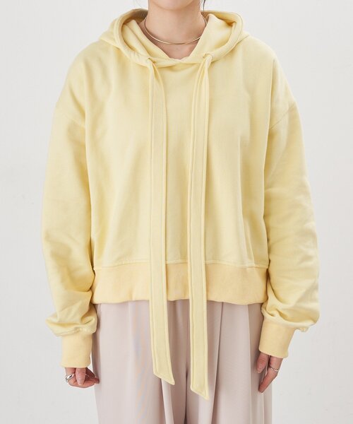 SHENERY（シーナリー）の「ボウタイフーディー（パーカー・レディース・オフホワイト/ライトグレー/イエロー・FREE）」の12枚目の写真