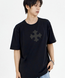クロスフラリー半袖Tシャツブラック