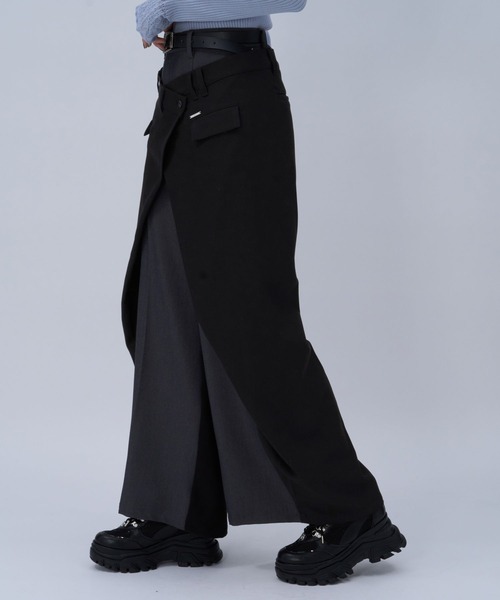 HARE（ハレ）の「ハイショクラップデザインパンツ(HARE)（スラックス