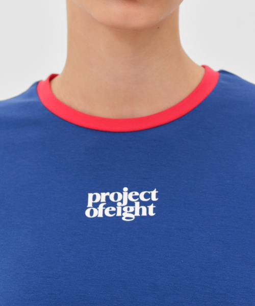 PO8（ピーオーエイト）の「CORE 8 T-SHIRTS - COBALT BLUE（Tシャツ/カットソー・レディース・コバルトブルー・SMALL/MEDIUM）」の7枚目の写真
