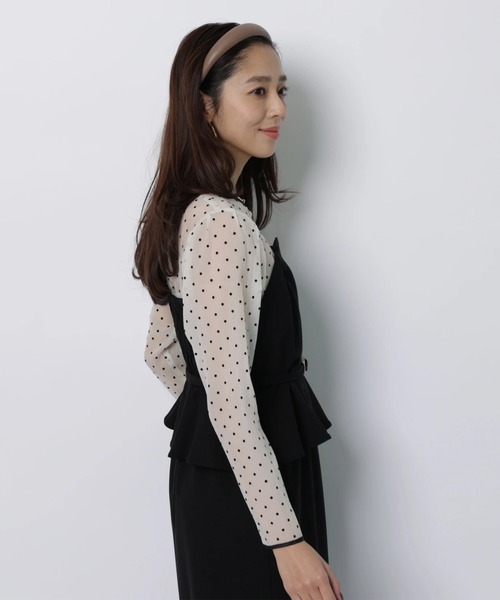 JUSGLITTY（ジャスグリッティー）の「ペプラムワンピース（ワンピース・レディース・ピンク系その他/ブラック系その他・2/1/0）」の8枚目の写真