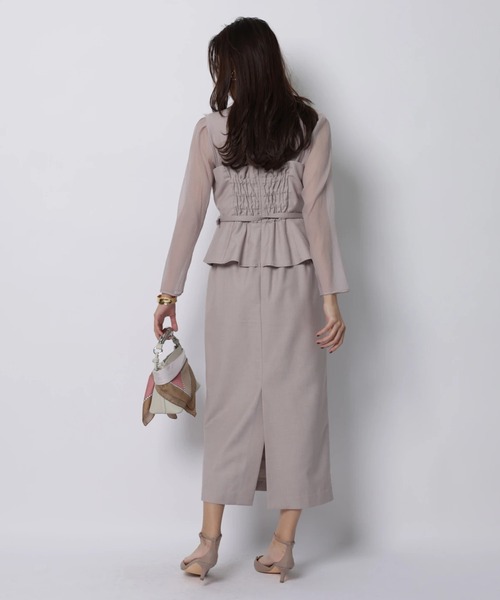 JUSGLITTY（ジャスグリッティー）の「ペプラムワンピース（ワンピース・レディース・ピンク系その他/ブラック系その他・2/1/0）」の14枚目の写真